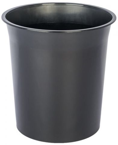 PAPELERA PLASTICO CERRADA 16 LITROS NEGRA