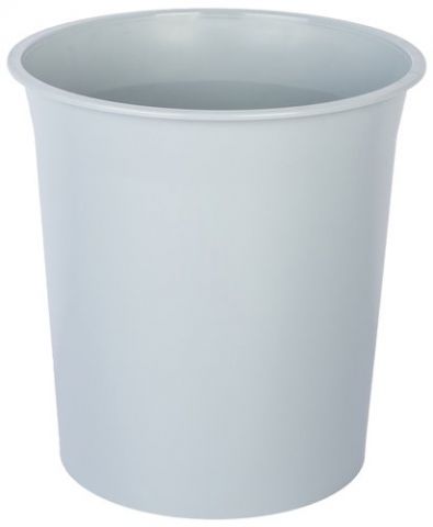 PAPELERA PLASTICO CERRADA 16 LITROS GRIS