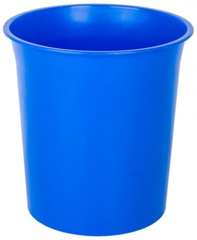 PAPELERA PLASTICO CERRADA 16 LITROS AZUL