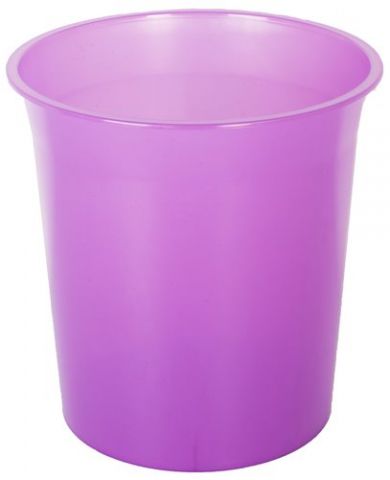 PAPELERA PLASTICO CERRADA 16 LITROS TRASLUCIDO MAL