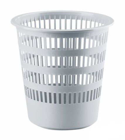 PAPELERA PLASTICO REJILLA FAIBO 16 L GRIS