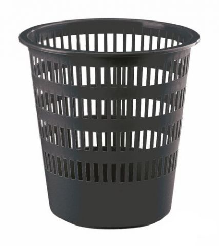 PAPELERA PLASTICO REJILLA FAIBO 16 L NEGRA