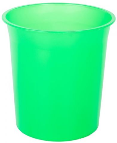 PAPELERA PLASTICO CERRADA 16 LITROS TRASLUCIDO VER