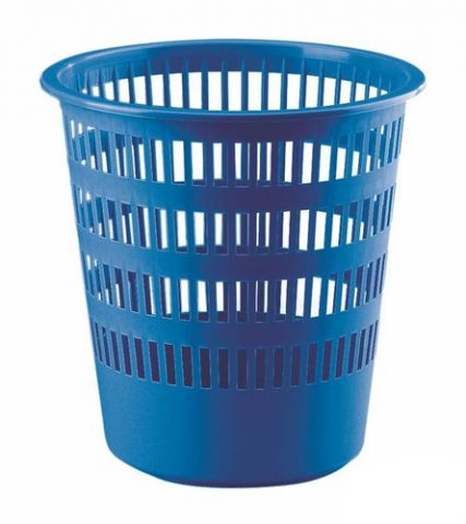 PAPELERA PLASTICO REJILLA FAIBO 16.L  AZUL