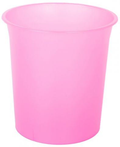 PAPELERA PLASTICO CERRADA 16 LITROS TRASLUCIDO FUC