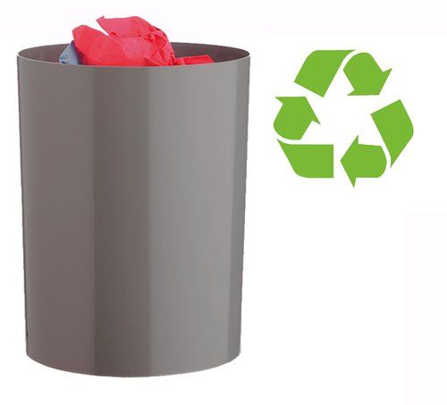 PAPELERA PLASTICO CERRADA A.2000 GRIS