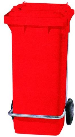 CONTENEDOR PROFESIONAL CON RUEDAS Y PEDAL 120 LITR