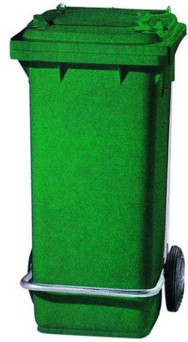 CONTENEDOR PROFESIONAL CON RUEDAS Y PEDAL 120 LITR