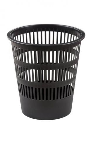PAPELERA PLASTICO REJILLA FAIBO 12 L NEGRA