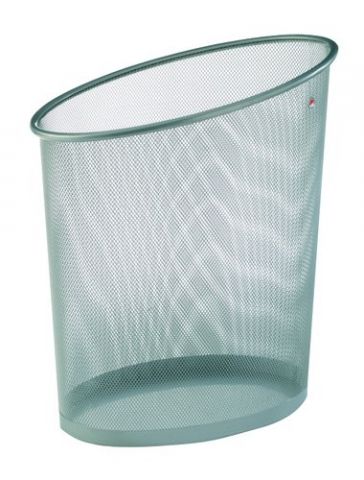 PAPELERA METALICA REJILLA ALBA 18 L MESH GRIS
