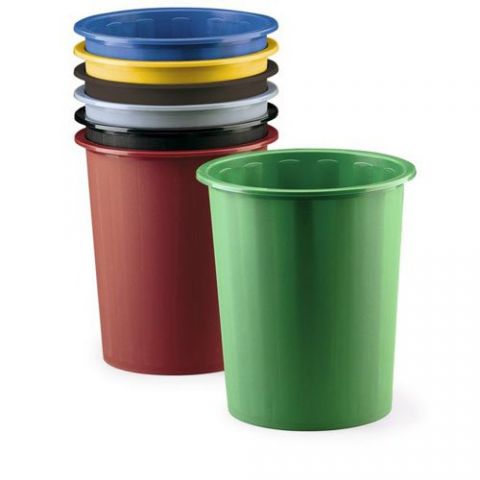 PAPELERA PLASTICO CERRADA FAIBO 14 L NEGRA