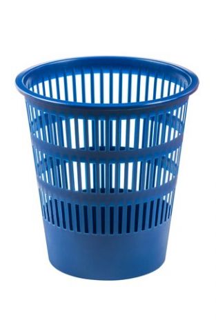 PAPELERA PLASTICO REJILLA FAIBO 12 L AZUL
