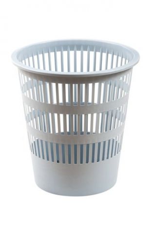 PAPELERA PLASTICO REJILLA FAIBO 12 L GRIS