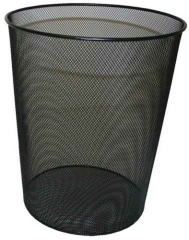 PAPELERA METALICA REJILLA GRANDE NEGRA