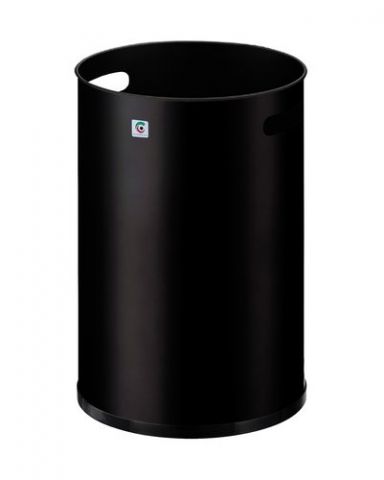 PAPELERA METALICA CILINDRO P-10 21.5 Ø NEGRO