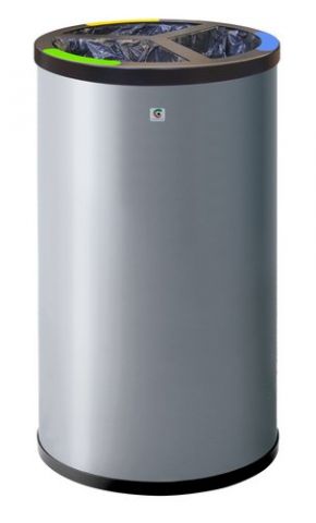 PAPELERA METALICA CILINDRO P-86 43 Ø SELECTIVA DE