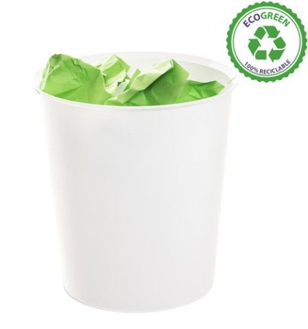 PAPELERA PLASTICO CERRADA A.2000 18 LITROS BLANCO