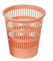 PAPELERA PLASTICO REJILLA FAIBO 12 L NARANJA PASTE