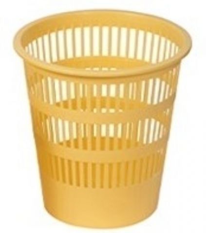 PAPELERA PLASTICO REJILLA FAIBO 12 L AMARILLO PAST