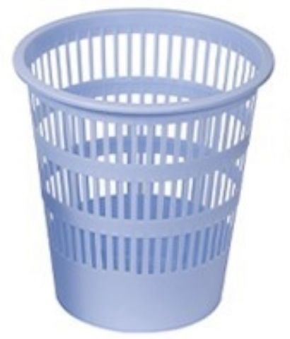 PAPELERA PLASTICO REJILLA FAIBO 12 L  AZUL PASTEL