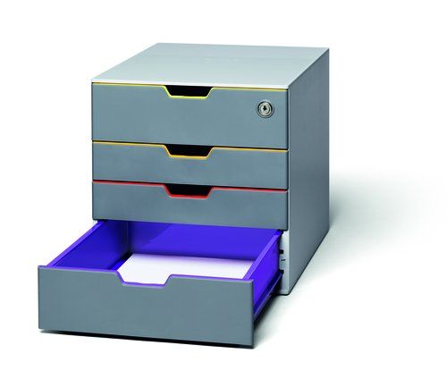 MODULO DURABLE 4 CAJONES VARICOLOR CON CERRADURA