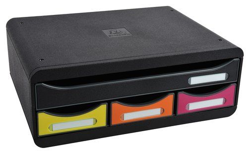 MODULO EXACOMPTA TOOLBOX MINI 4 CAJONES COLORES NE
