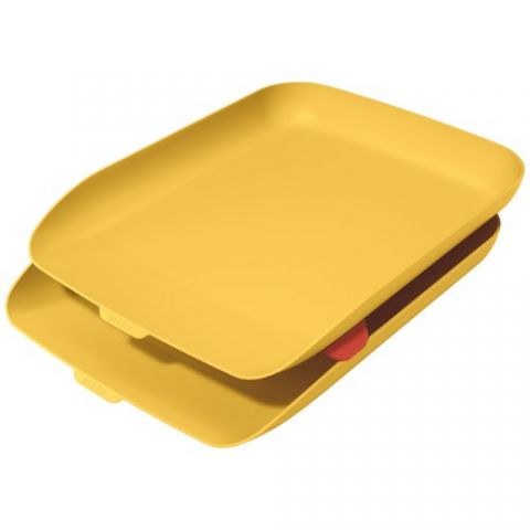BANDEJA SOBREMESA LEITZ COSY AMARILLO SET de 2