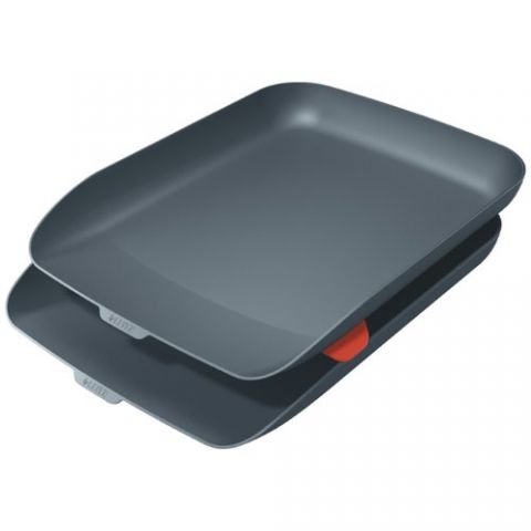 BANDEJA SOBREMESA LEITZ COSY GRIS SET de 2