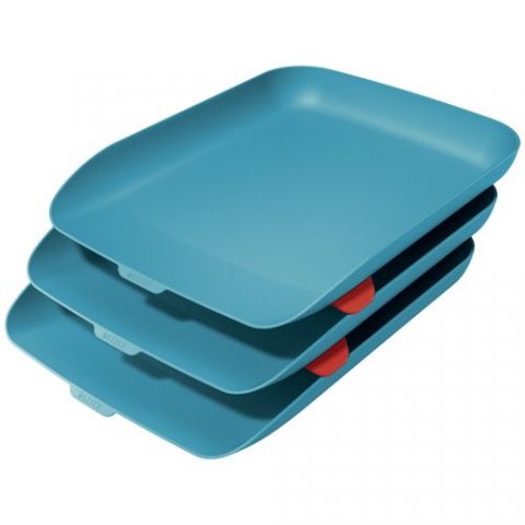 BANDEJA SOBREMESA LEITZ COSY AZUL SET de 3
