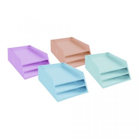 BANDEJA SOBREMESA EXACOMPTA AQUAREL CARTON FORRADO