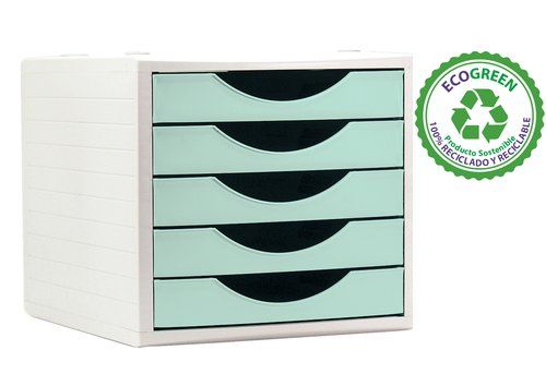 MODULO 5 CAJONES ARCHIVO 2000 ARCHIVOTEC VERDE PAS