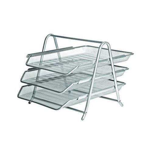 BANDEJAS SOBREMESA FOROFIS METALICA MALLA PLATEADA