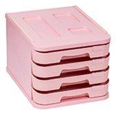 MODULO FAIBO 4 CAJONES ROSA PASTEL