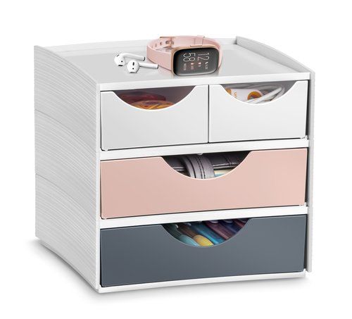 MODULO CEP MYCUBE 4 CAJONES MIXTOS COLOR BLANCO/RO