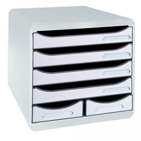 MODULO EXACOMPTA OFFICE 6 CAJONES BIG BOX MAXI GRI