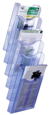 SOPORTE MURAL DE 6 BANDEJAS A4 ARCHIPLAY AZUL TRAN