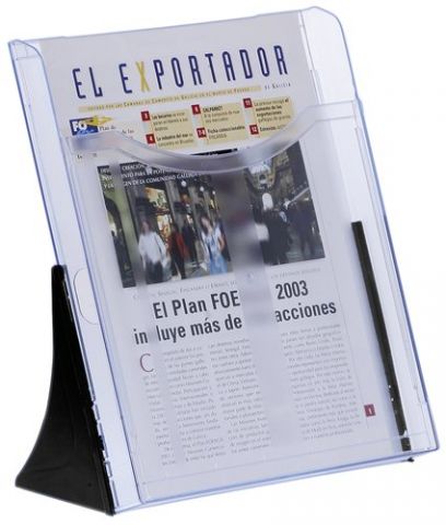 SOPORTE VERTICAL 1 BANDEJA A4 ARCHIPLAY AZUL TRANS