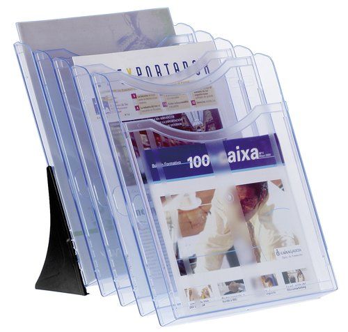 SOPORTE VERTICAL 5 BANDEJA A4 ARCHIPLAY AZUL TRANS