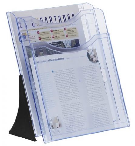 SOPORTE VERTICAL 2 BANDEJAS A4 ARCHIPLAY AZUL TRAN