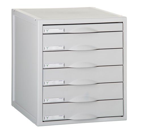 MODULO ARCHISYSTEM 6 CAJONES GRIS