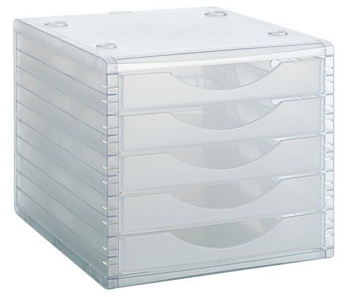 MODULO 5 CAJONES ARCHIVOTEC TRASLUCIDO CRISTAL/CRI