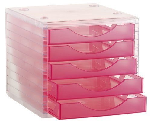 MODULO 5 CAJONES ARCHIVOTEC TRASLUCIDO CRISTAL/FUC