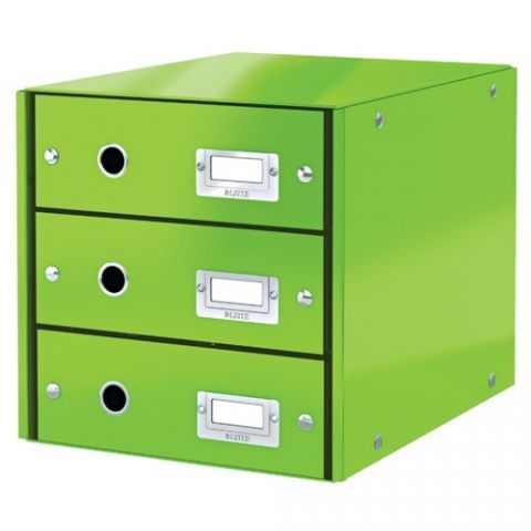 MODULO 3 CAJONES LEITZ CLICK&STORE PLEGABLE VERDE