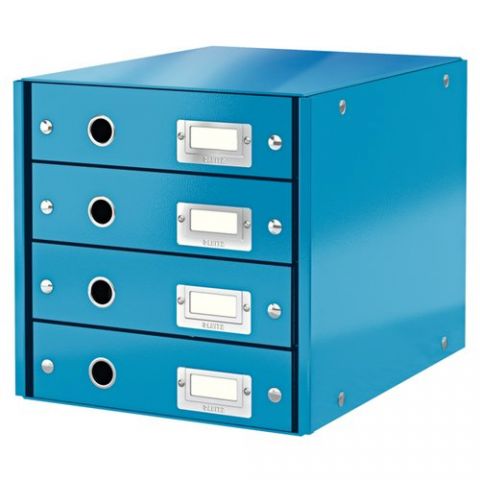 MODULO 4 CAJONES LEITZ CLICK&STORE PLEGABLE AZUL