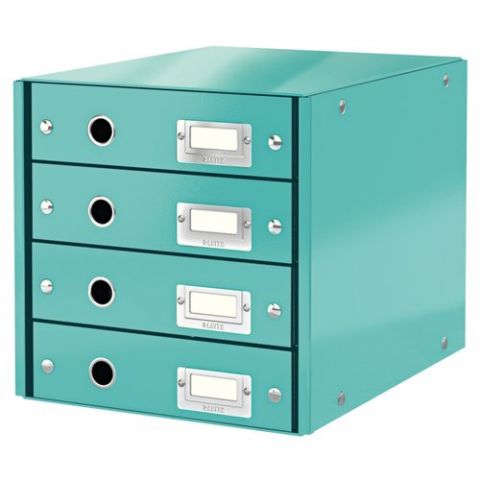 MODULO 4 CAJONES LEITZ CLICK&STORE PLEGABLE TURQUE