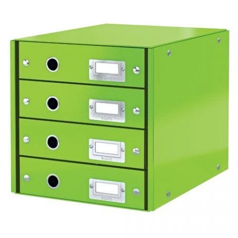 MODULO 4 CAJONES LEITZ CLICK&STORE PLEGABLE VERDE