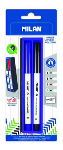 BORRADOR PIZARRA MILAN MAGNETICO + 4 ROTULADORES