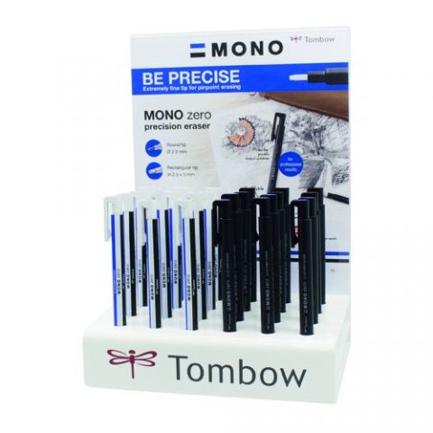 PORTAGOMAS TOMBOW MONO ZERO SURTIDO EXPOSITOR DE 2