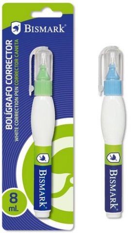 CORRECTOR LIQUIDO BOLIGRAFO BISMARK 8 ml ERGONOMIC