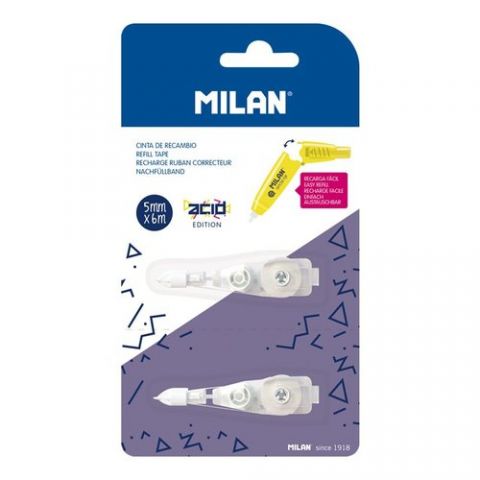 RECAMBIO CORRECTOR CINTA MILAN C/PULSADOR 5 mm x 6